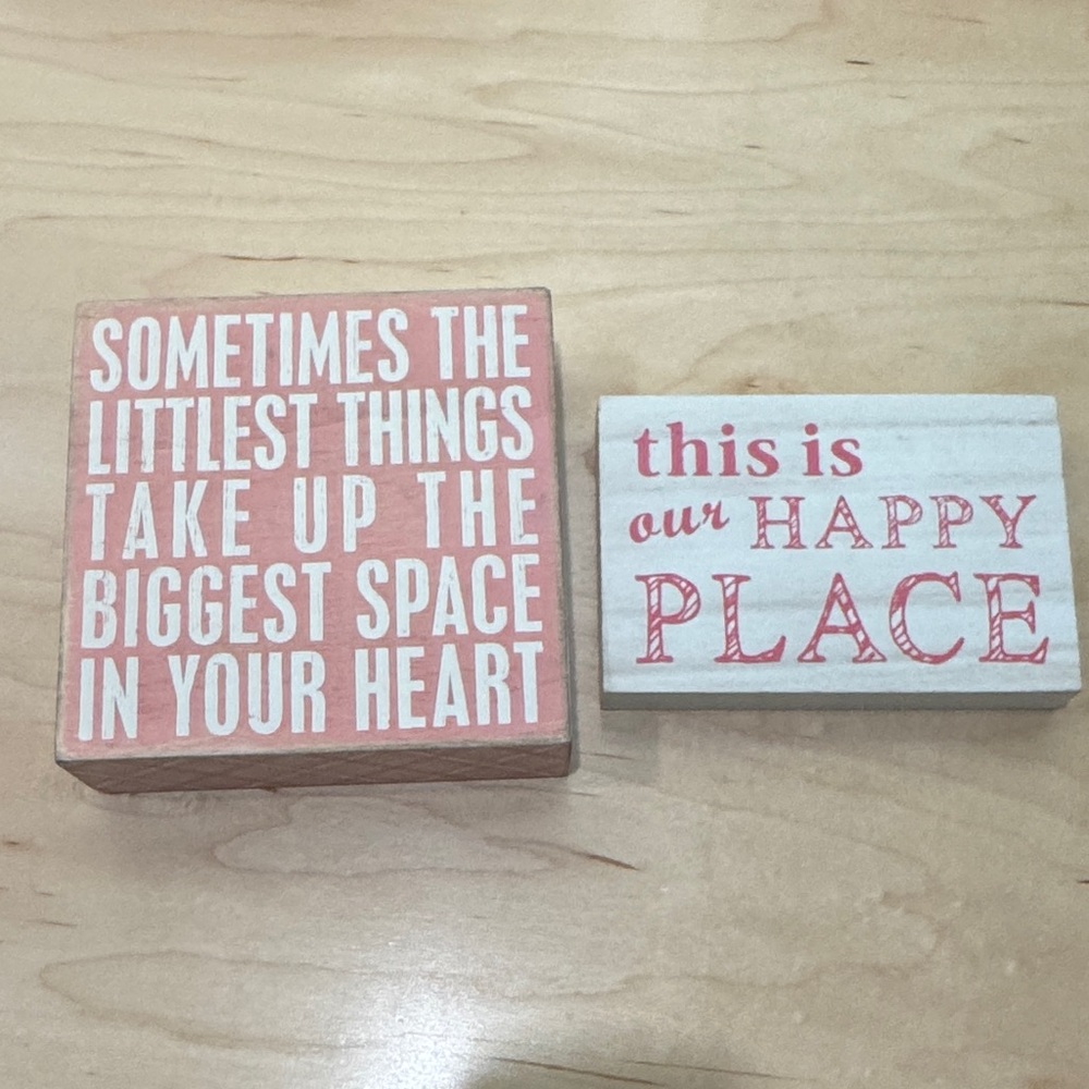 Decorative Wooden Quote Blocks